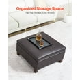 thumbnail image 4 of KFFKFF 28-inch Square Ottoman with Storage for Living Room or Dorm, 4 of 9