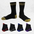 thumbnail image 2 of Black Calcetines Harajuku de doble raya para hombre y mujer, medias de tubo medio informales de punto acanalado de algodón peinado para deportes al aire libre, 2 of 5