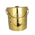 thumbnail image 2 of Incinerador de cubos para quemar papel, portátil, para uso doméstico, con tapa y asa. Oro, 2 of 9