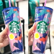 Starbucks 2022 Winter Release Limited Edition Floral Print Flower Silicone  Topped Straw Forest Green & Red Venti Tumbler 24 oz Double Walled 