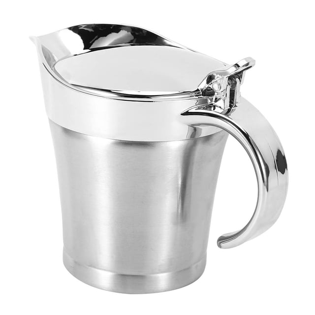 Gravy Boat, Couvercle à Pouce, Isolation à Double Paroi, Pichet à Sauce en Acier Inoxydable 304, Design Ergonomique pour Repas en Famille