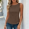 thumbnail image 6 of Admvng Womens Scoop Neck Casual Tank Tops Sleeveless Summer Loose Fit Blouses, 6 of 9