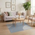 thumbnail image 3 of ODIKA 4'x6' Blue White Soft Minimalist Lines Washable Area Rug Modern Abstract Design with Curved Patterns for Dorm Room, Small Living Stain Resistant Low Profile, Easy Care, 3 of 7