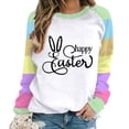 thumbnail image 2 of FAIWAD Chandail de Pâques pour Femmes Manches Longues Col Rond Tunique Hauts Graphique de Pâques chandail Blouse, 2 of 5