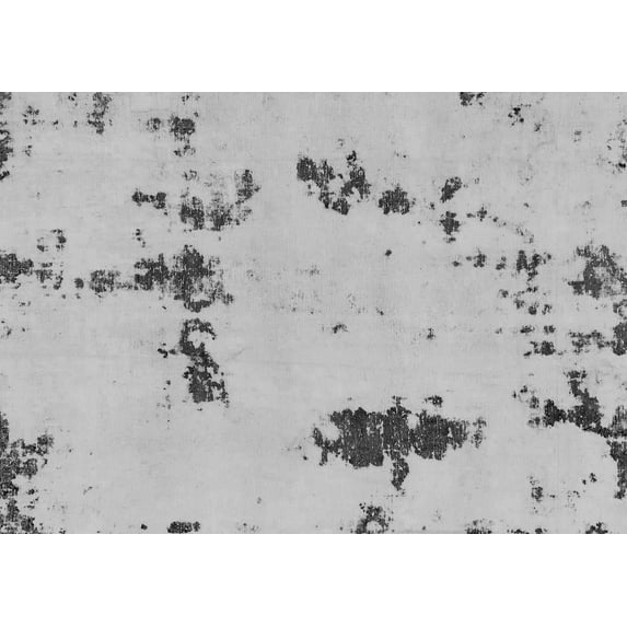Ahgly Company Indoor Rectangle Abstract Gray Modern Area Rugs, 3' x 5'
