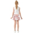 thumbnail image 4 of Girls' Skorts Elastic Waist Skorts with Inner Shorts Athletic Workout Shorts Skirts Easter Bunnies and Flowers Small, 4 of 9