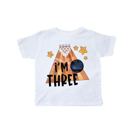 

Inktastic I m 3 Bowling Ball and Pins 3rd Birthday Gift Toddler Boy or Toddler Girl T-Shirt