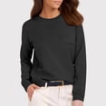 thumbnail image 2 of TRUBKH Women's Sweaters Long Sleeve Shirts Crewneck Tops Fall Sweaters Wool Blend Fall Sweaters for Women Lightweight Sweaters for Women Knit Tops for Women Fall Outfits for Women Black S, 2 of 5