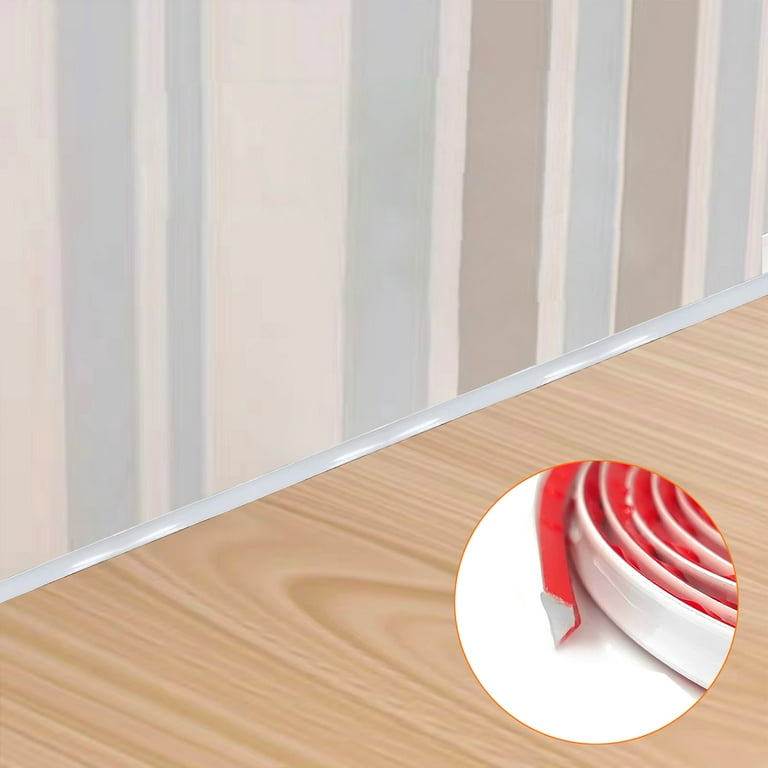FAKILO 3M Flexible Decorative Strip, Self-Adhesive Ceiling Strips, PVC  Triangle Trim, White Wall Strip, Ceiling Edges, Tile Edge Strip for Wall  Edges
