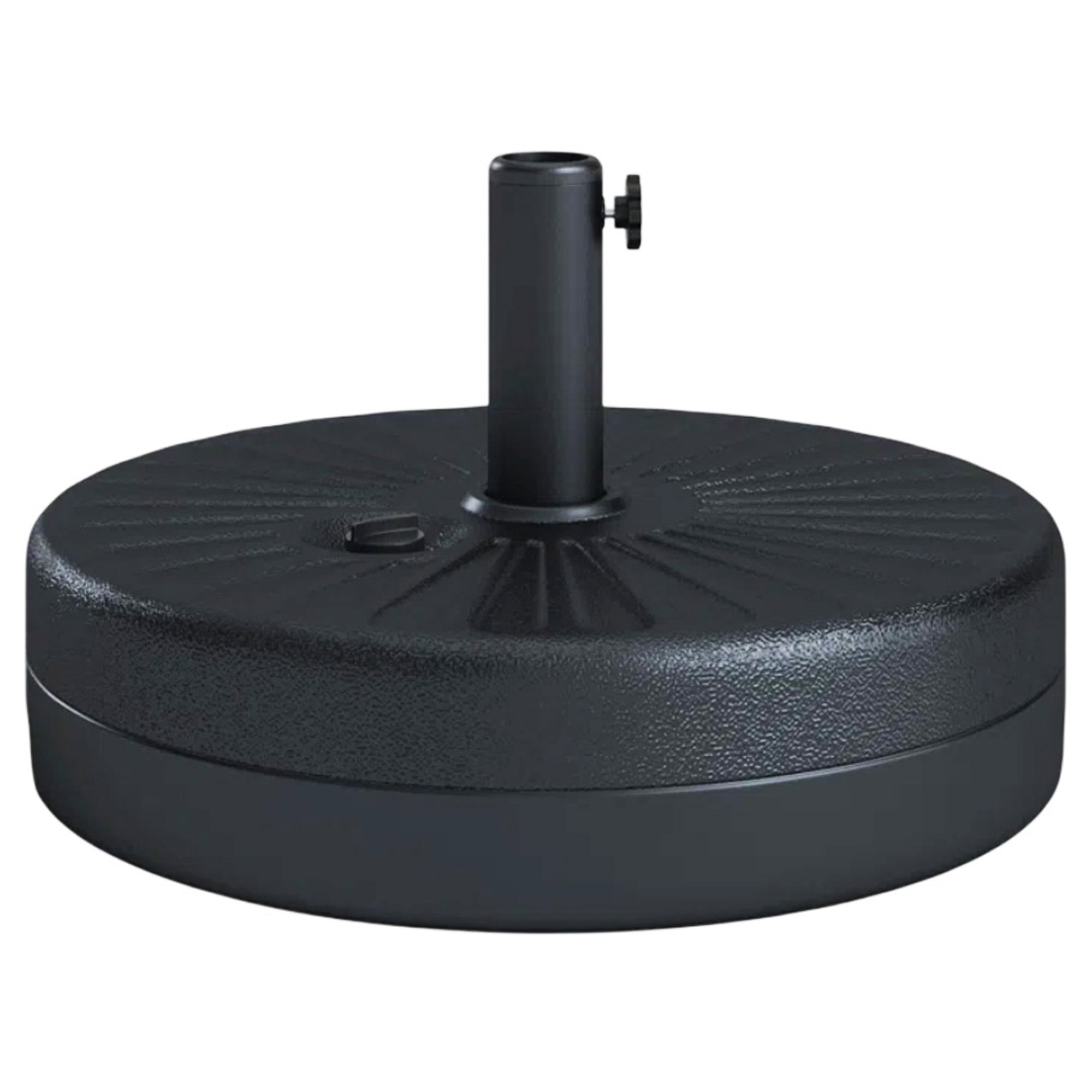 KOOL 81 lb Heavy Duty Fillable Patio Umbrella Base – Water & Sand Weighted Stand for Market Umbrellas, Fits 1.0"–2" Pole Diameter, Black
