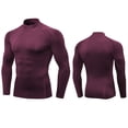 thumbnail image 3 of ZZwxWA Mens Turtleneck Fitness Long Sleeves, Men's Athletic Thermal Long Sleeve Compression Shirts, Workout Gym T-Shirt, 3 of 4