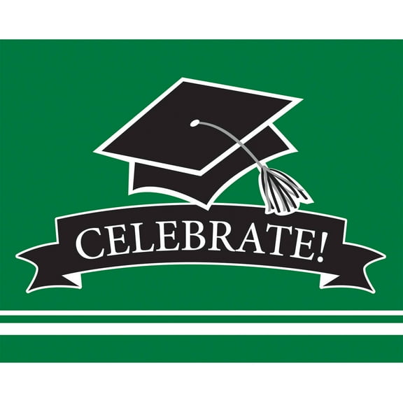 School Spirit Emerald Green Invitations, 25pk