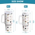 thumbnail image 3 of 30 oz Tumbler With Handle Stainless Steel Insulated Tumbler With Lid for Car Cup Holder Hearts and String Garland, 3 of 9