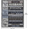 thumbnail image 2 of Husband Birthday Gift,Gifts for Husband Blanket,Romantic Gifts for Him,Husband, Best for him,Gifts for Him Husband from Wife Blanket 60"x 50", 2 of 5