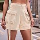 thumbnail image 4 of Shorts Vaqueros Cargo para Mujer - Shorts Casuales de Verano Vintage con Botones y Cremallera Caqui XXL, 4 of 10