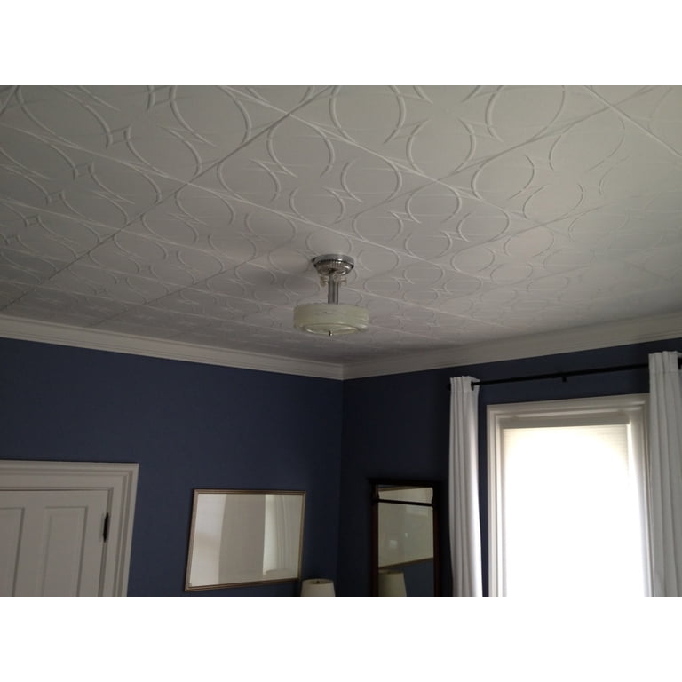 A La Maison Ceilings Circles and Stars Brown Beige 1.6 ft. x 1.6 ft