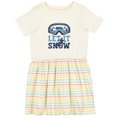 thumbnail image 3 of Inktastic Let It Snow Snowboarding Girls Toddler Dress, 3 of 5