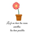 thumbnail image 2 of Spanish Wall Decals for Girls Bedroom - la fe no hace las cosas sencillas las hace posibles Bible Verse Luke 1:37 in Spanish Home Wall Sticker - Size: 28 In x 40 In, 2 of 5