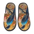 thumbnail image 1 of Fotbe Bluebird Blossom Elegance Pantuflas Peludas para Mujer con Estampado, Zapatillas de Peluche, Zapatos de Invierno para Casa, Uso Interior y Exterior-Medium, 1 of 8