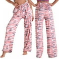 thumbnail image 2 of Newway Womens Pajamas Pants Wide Leg Homewear Nightwear Trousers with Pockets Drawstring Sweatpants Workout Joggers Pants, 2 of 7