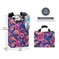 thumbnail image 2 of Yayeee Freestanding Laundry Hamper with Handle Collapsible Large Storage Basket for Clothes, Vibrant Art Flowers, 2 of 7