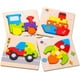 thumbnail image 1 of Rompecabezas de madera para niños pequeños, juguetes de regalo para niños y niñas de 1 2 3 años, juguetes educativos para bebés con 4 patrones de animales, formas de colores brillantes y vibrantes Ormromra HMHZ532-2, 1 of 6