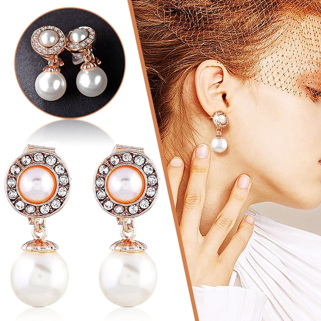 Fiudx Liquidación de ofertas flash Pendientes de acetato acrílico y perlas de Bohemia, regalo de joyería para mujer