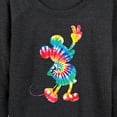 thumbnail image 3 of Mickey & Friends - Mickey Silhouette Peace Tie Dye - Women's Lightweight French Terry Long Sleeve Shirt, 3 of 5