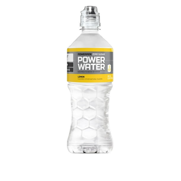 POWERADE Zero Sugar Power Water Lemon Bottle, 20 fl oz