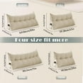 thumbnail image 3 of College Dormitory Double Bed Pillow, Reading Pillow, Headboard Pillow With Plush Backrest, Bedside Rest Pillow, Sofa Bed, Bunk Bed, Dormitory Cushions, High - Quality Corduroy,, 3 of 8