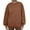 LA01-Brown, variant on Oversized Sweatshirts for Women Crewneck Hoodies Cotton Long Sleeve Tops Solid Color Pullover Sweat Shirts Light Blue 2XL