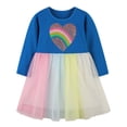 thumbnail image 1 of AAMILIFE Little Maven Robe Décontractée pour Bébés Filles Automne Rose Jolies Robes à Motif pour Enfants Mignonne et Confortable Vêtements pour Enfants 2-7 Ans, 1 of 2
