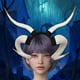 thumbnail image 4 of Diadema de cuerno de oveja de demonio, tocado de cuerno de diablo, diadema para Halloween Blanco, 4 of 8