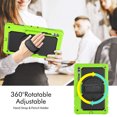 thumbnail image 2 of Case for Samsung Galaxy Tab S10 Ultra 2024/ S9 Ultra/ S8 Ultra 14.6 Inch with Screen Protector, 360 Degree Rotating Kickstand Hand Strap Shockproof Cover with Shoulder Strap, Lime, 2 of 7