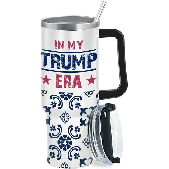 In My Trump 40oz Tumbler With Handle Gifts For Her Funny Tumbler With Lid And Straw For College