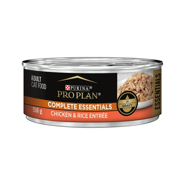 Purina Pro Plan Complete Essentials Chicken & Rice Entrée in Gravy, Wet Cat Food, 156 g