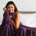 thumbnail image 6 of Bare Home Ultra Soft Microplush Velvet Blanket - Luxurious Fuzzy Fleece Fur - All Season Premium Bed Blanket, Twin Extra Long (Twin/Twin XL, Plum), 6 of 6