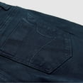 thumbnail image 3 of KIDSCOOL SPACE Boys Summer Denim Shorts, Ripped Soft Elastic Band Inside Half Jean Pants,Deep Blue,5-6 Years, 3 of 5