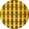 thumbnail image 1 of Ahgly Company Indoor Round Abstract Yellow Contemporary Area Rugs, 3' Round, 1 of 4