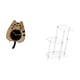 thumbnail image 5 of Reloj de pared,Reloj de pared decorativo con forma de gato para sala de estar silenciosa,Reloj de pared de madera,decoración moderna,Elevadores de exhibición acrílicos,Elevadores acrílicos, 5 of 8