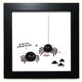 thumbnail image 1 of Modèle d'Araignée Insecte Toile d'Araignée Illustration Noir Cadre Carré Photo Mur Table, 1 of 3
