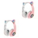 thumbnail image 3 of Auriculares inalámbricos Sidaley con orejas de gato Bluetooth luces LED regalo para niños, 3 of 6