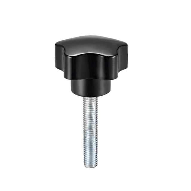 Unique Bargains Poignée Bouton Étoile M8 x 30mm Filetage Mâle Acier Zinc Remplacement PP