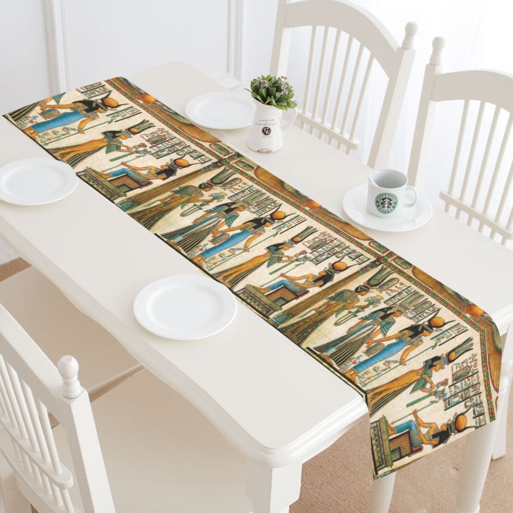 MYPOP Ancient African Egypt Table Runner Home Decor 16x72 Inch