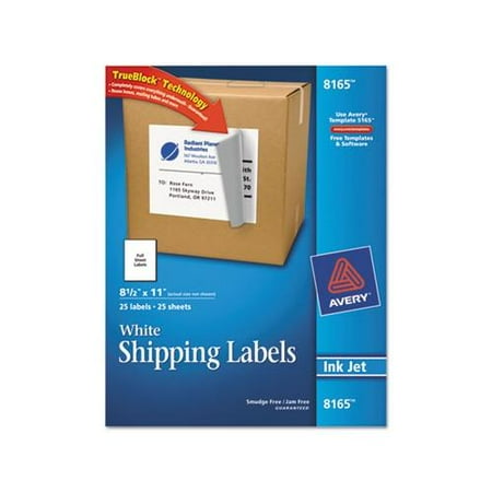 Avery Shipping Labels with TrueBlock Technology AVE8165