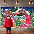 thumbnail image 6 of Colorful Village Welcome Whoville Banner Christmas Tree Holiday Backdrop Gift Boxes Snowy Scene Festive Background for Christmas Party Holiday Decoration Photo Shoot, 6 of 7
