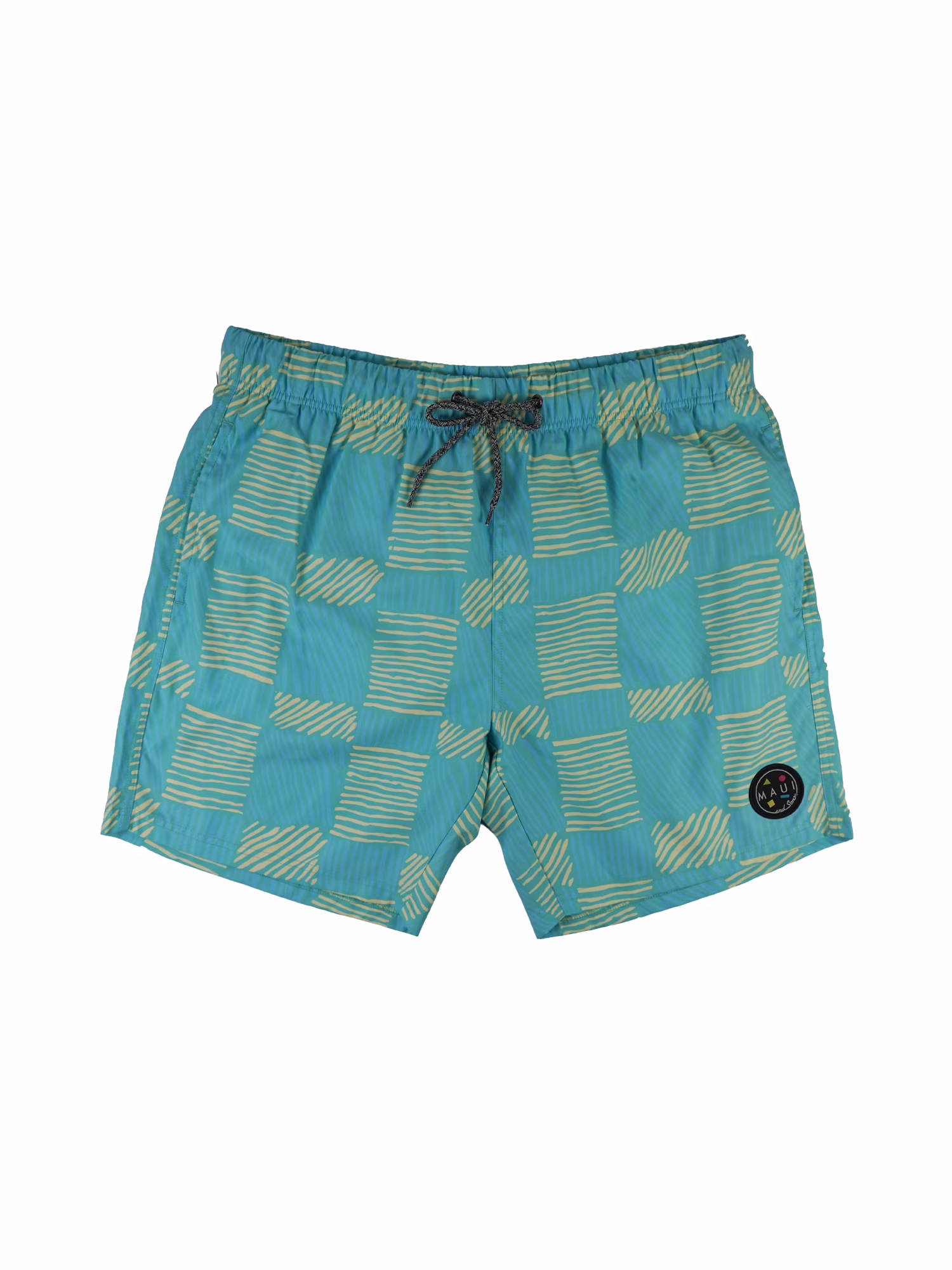 Deep Ocean, variant on Maui and Sons Mens Boardshorts Sunday Stripe Slate Striped Swim Trunks