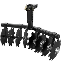 RVNI 32" Cut Width Disc Plow Harrow With 2" Receiver Hitch Mount Pull Behind Tiller for ATVs /UTVs Heavy