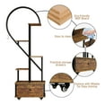 thumbnail image 6 of Walsport 6 Tier Plant Stand Indoor,Heart-Shape Plant Shelf with Drawer&Roller,Metal with Wood Plant Shelf for Home Decor,2pcs, 6 of 7