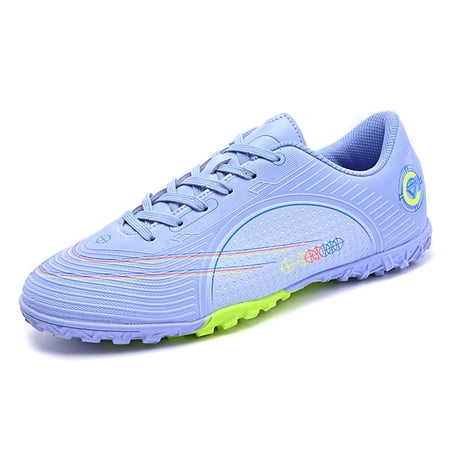 Mens Soccer Cleats Purple Teenager Turf Trainning Football Shoes US 8